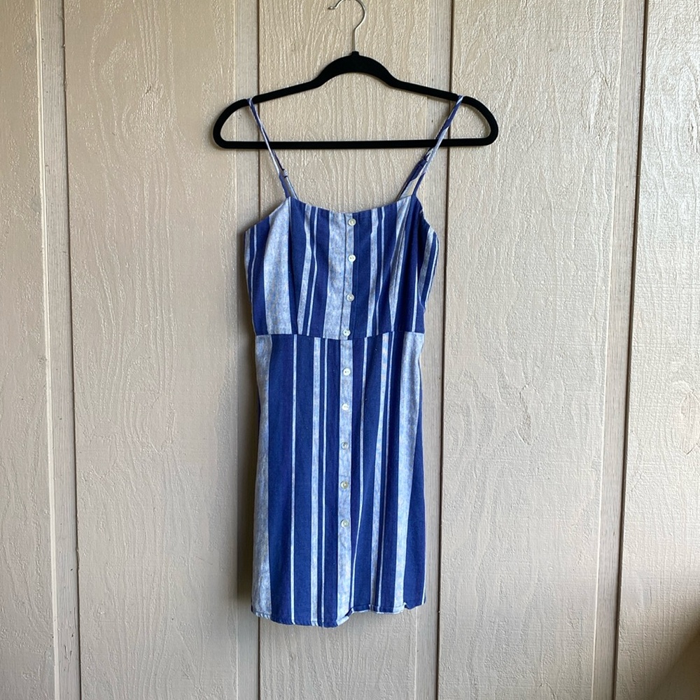 Love Crazy Short Denim Blue Dress - Small